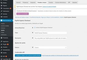 pagina web artista- Configurar WooCommerce Paypal