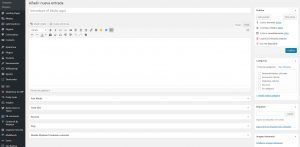 Como crear una pagina web para artista- Crear nueva entrada en WordPress