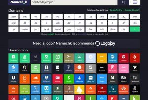 Como crear una pagina web para artista- verificar dominio namechk
