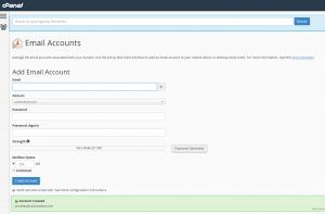 Hacer tu pagina web de artista- Crear cuenta correo en cPanel