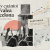 Infografía sobre diez años de festivales artísticos en Barcelona, con datos de 2013 a 2022
